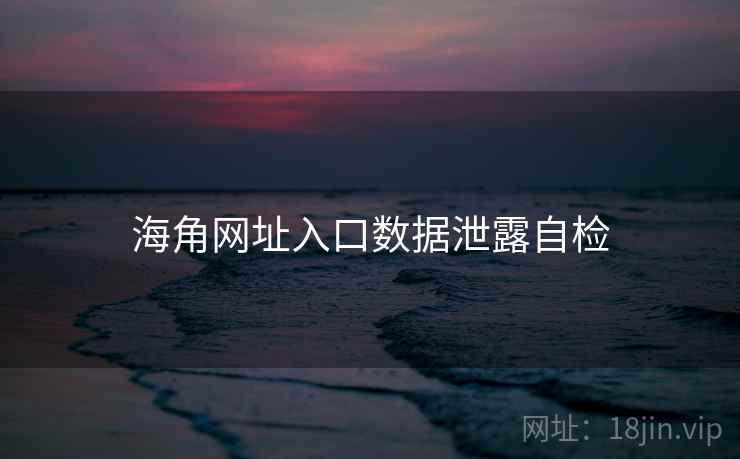海角网址入口数据泄露自检