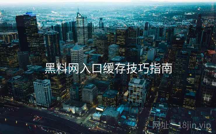 黑料网入口缓存技巧指南